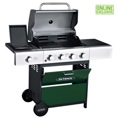 Outback Meteor 4-Burner Gas Barbecue - Green Outback Meteor 4-Burner Gas Barbecue - Green